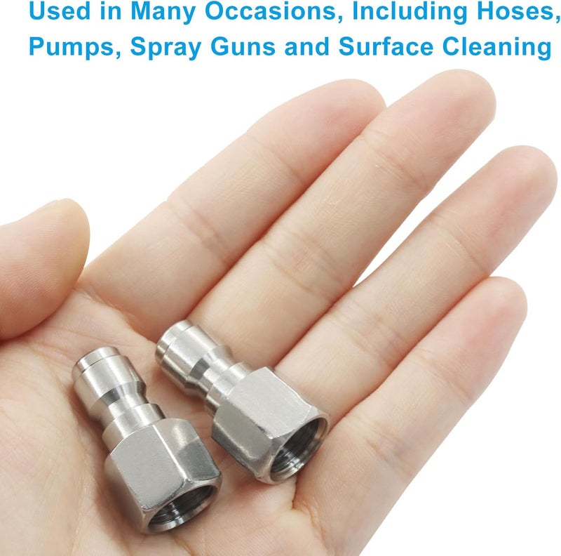 SOVNSG 3 Pcs Pressure Washer Coupler, Quick Connect Plug Female NPT Fitting, Durable Plug for Outdoor Cleaning/Homeowners - Image 5